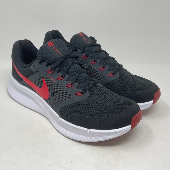 Nike Run Swift 3 Running Shoes Mens Black Red Sz 12 2,2,9,3:S-1466 - Picture 7 of 16
